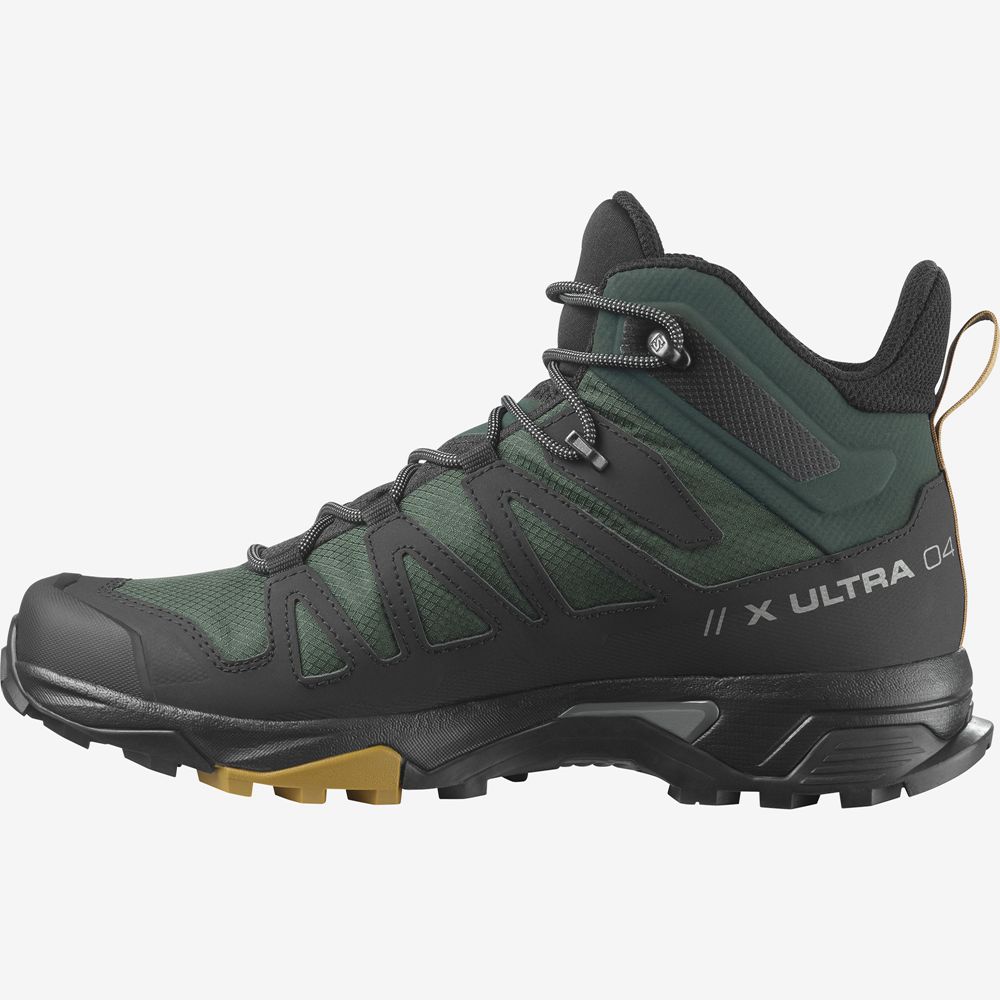 Botte Randonnée Salomon X ULTRA 4 MID GORE-TEX Homme Vert | EIYST-7189