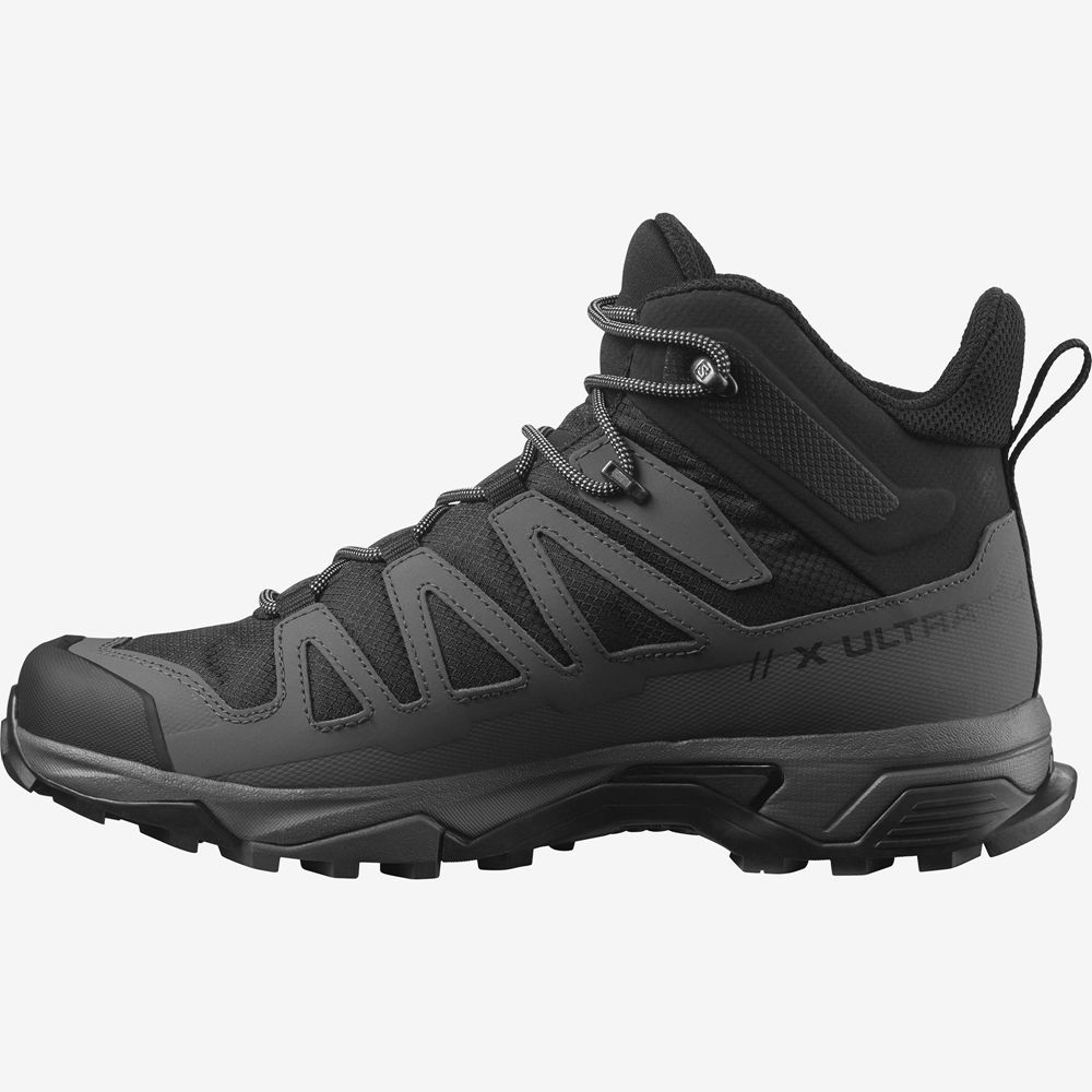 Botte Randonnée Salomon X ULTRA 4 MID WIDE GORE-TEX Homme Noir | SBGMX-4076