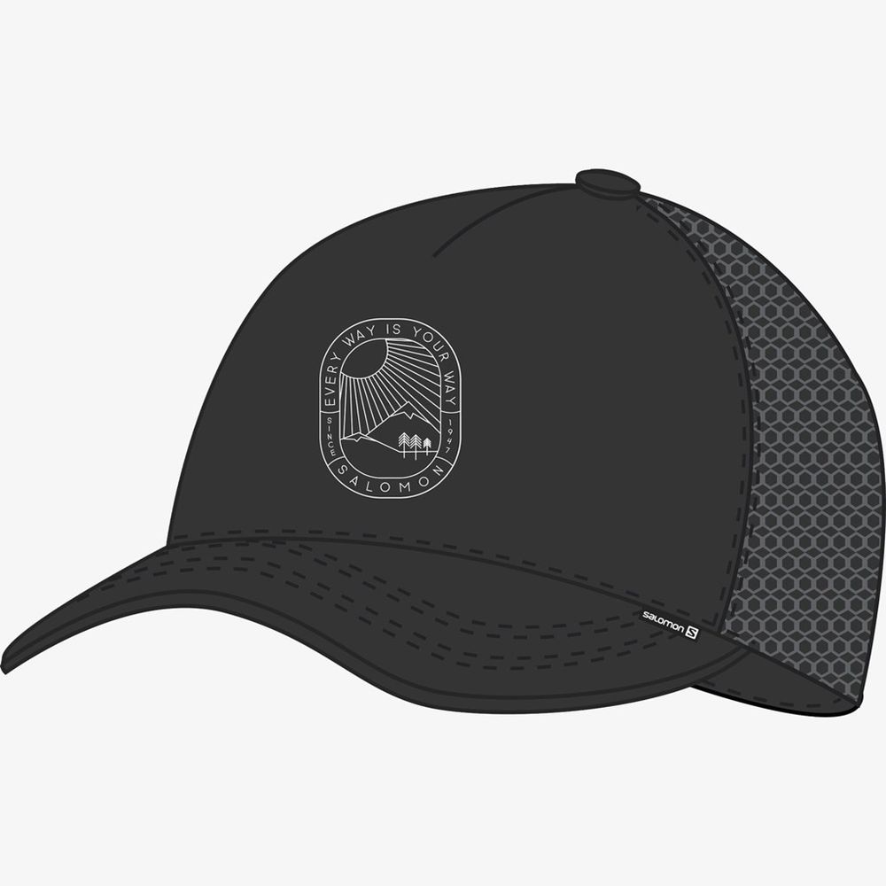 Casquettes Salomon SUMMER LOGO Femme Noir | OVRKP-7318