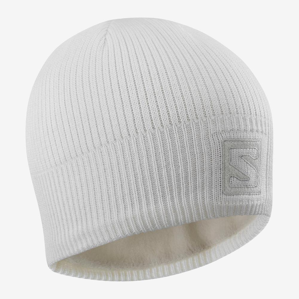 Chapeaux Salomon LOGO Homme Blanche | MGZPB-6527