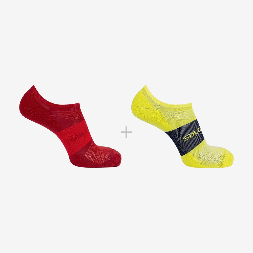 Chaussette Salomon SONIC 2-PACK Homme Rouge | KOCBQ-3960