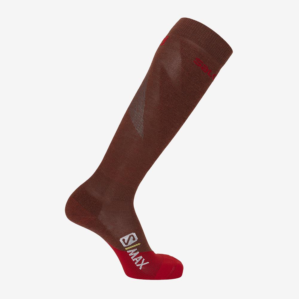 Chaussette Salomon S MAX M Homme Rouge | HKRQS-9412