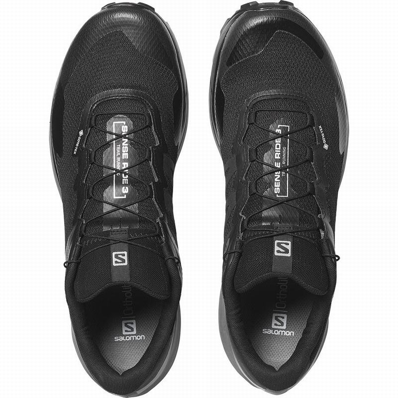 Chaussure Running Salomon SENSE RIDE 3 GTX INVIS. FIT Homme Noir | RXZUJ-6281