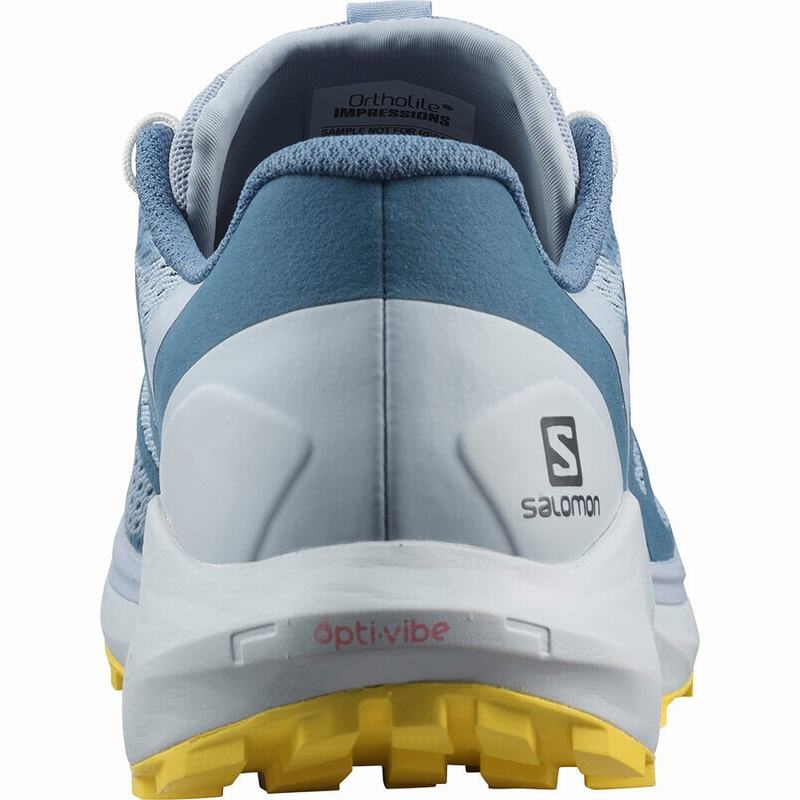 Chaussure Running Salomon SENSE RIDE 4 Femme Bleu Citron | KDSCF-4367