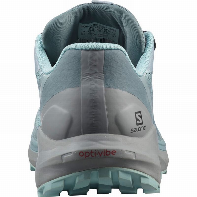 Chaussure Running Salomon SENSE RIDE 4 GORE-TEX INVISIBLE FIT Femme Vert Turquoise | FRSZL-9450