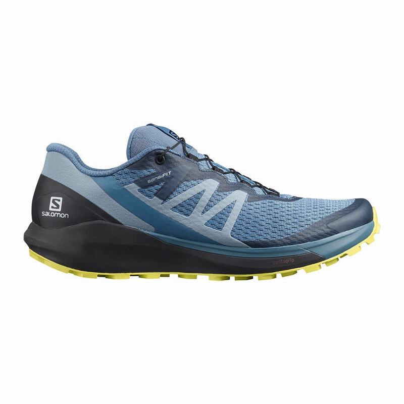 Chaussure Running Salomon SENSE RIDE 4 Homme Bleu Noir | ARSQP-6918