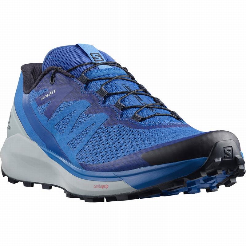 Chaussure Running Salomon SENSE RIDE 4 Homme Bleu | NTGIP-8970