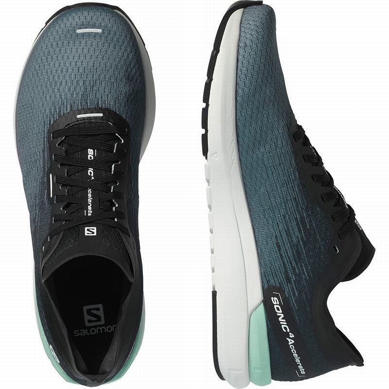 Chaussure Running Salomon SONIC 4 ACCELERATE Homme Blanche Noir | XUZJR-0645