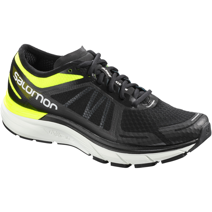 Chaussure Running Salomon SONIC RA MAX Homme Noir Jaune | OBFNV-9821