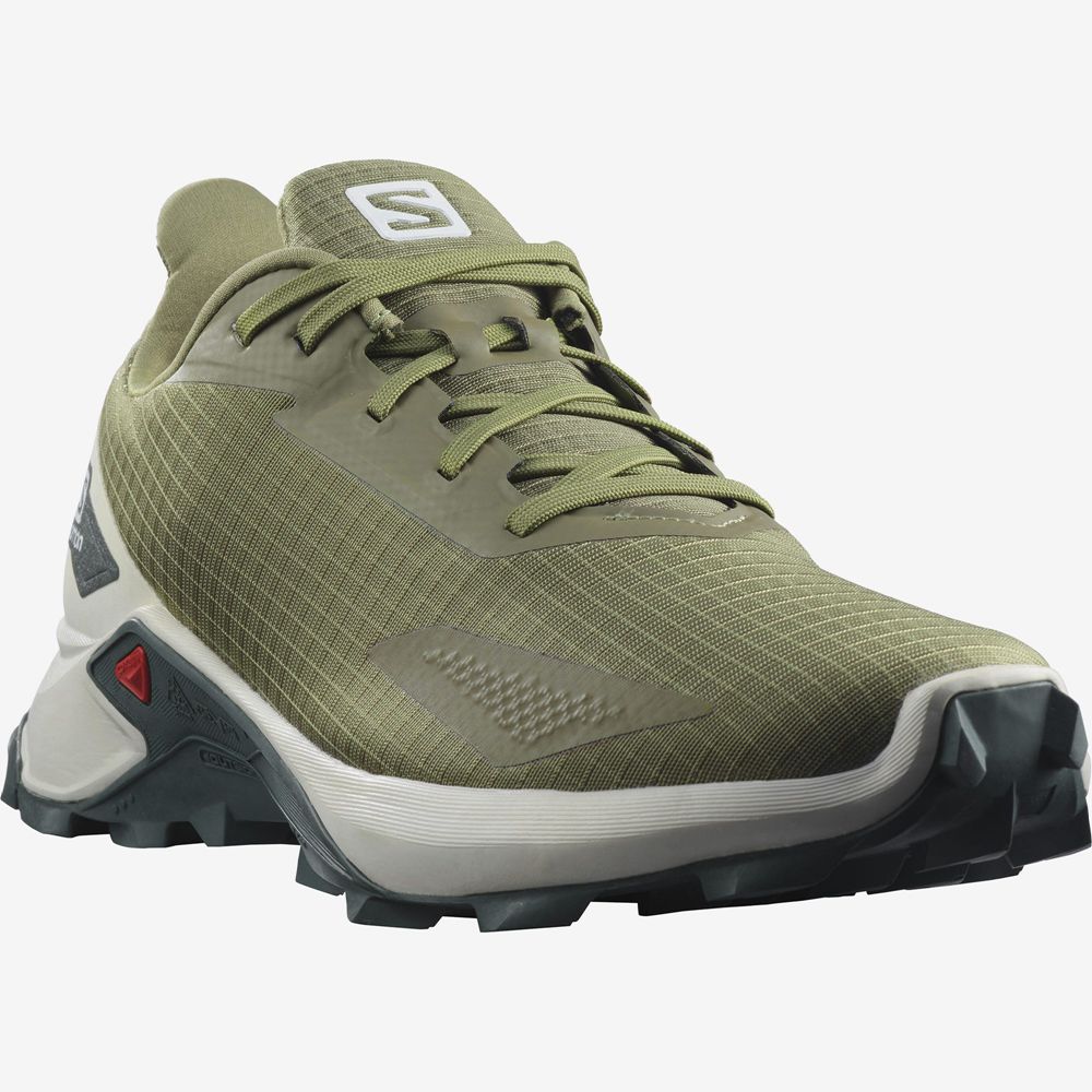 Chaussure Trail Running Salomon ALPHACROSS BLAST Homme Vert | DLFYR-3240