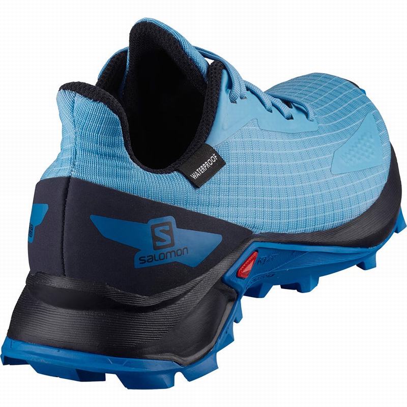 Chaussure Trail Running Salomon ALPHACROSS BLAST CLIMASALOMON WATERPROOF Enfant Bleu Bleu Marine | MRYZO-3908