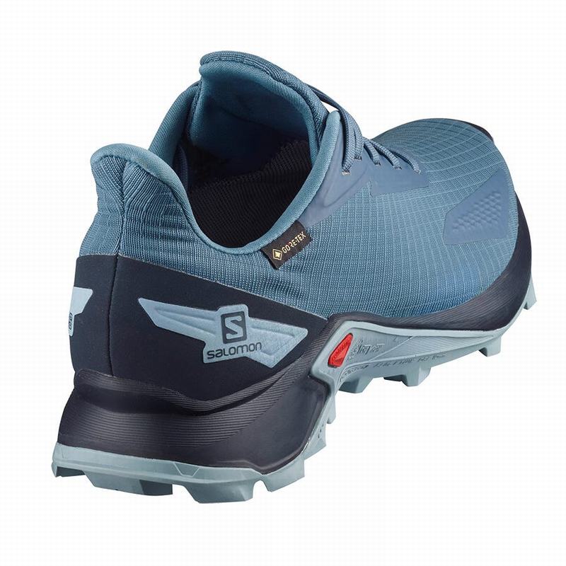 Chaussure Trail Running Salomon ALPHACROSS BLAST GTX W Femme Bleu Bleu Marine | AJOYI-2983