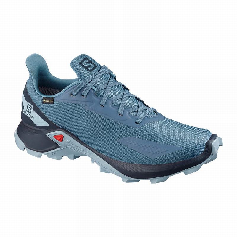 Chaussure Trail Running Salomon ALPHACROSS BLAST GTX W Femme Bleu Bleu Marine | AJOYI-2983