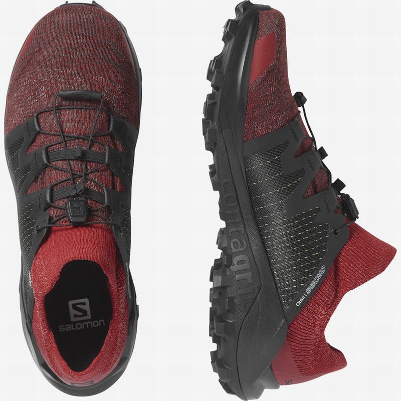 Chaussure Trail Running Salomon CROSS /PRO Homme Rouge Noir | VYEPZ-1706