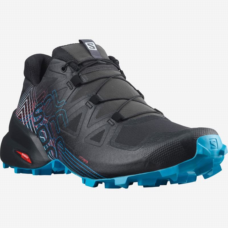 Chaussure Trail Running Salomon Homme Noir Rouge | IEZHA-3921