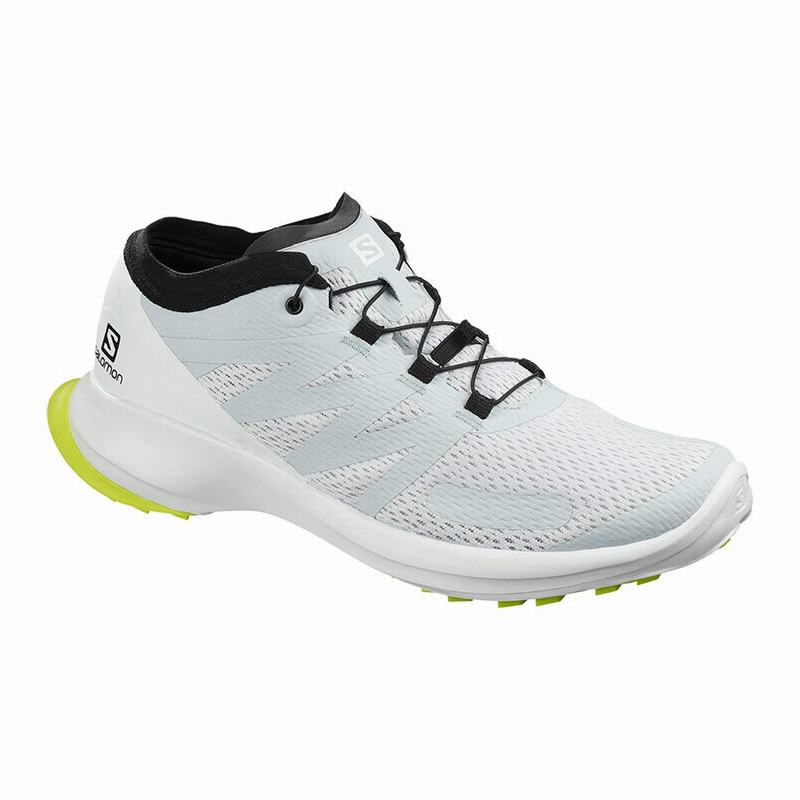 Chaussure Trail Running Salomon SENSE FLOW Homme Blanche Grise | AOCPN-6315