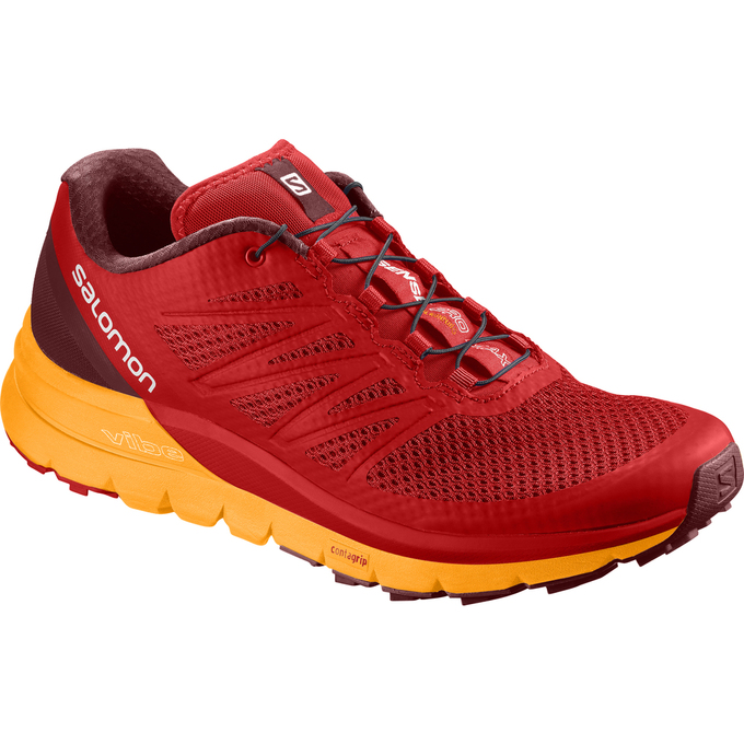 Chaussure Trail Running Salomon SENSE PRO MAX Homme Rouge Orange | AJRPK-4058