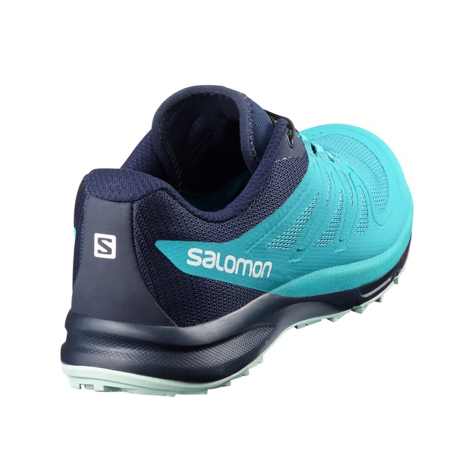 Chaussure Trail Running Salomon SENSE PRO 2 W Femme Turquoise Bleu Marine | NYQGI-7352