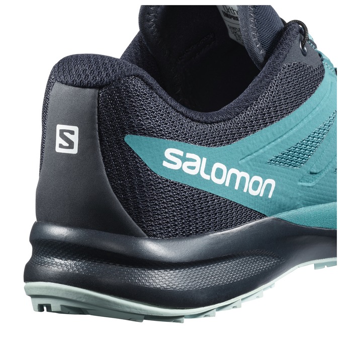 Chaussure Trail Running Salomon SENSE PRO 2 W Femme Turquoise Bleu Marine | NYQGI-7352