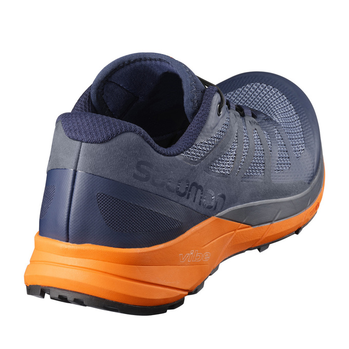 Chaussure Trail Running Salomon SENSE RIDE Homme Bleu Marine Orange | FAIZY-8165