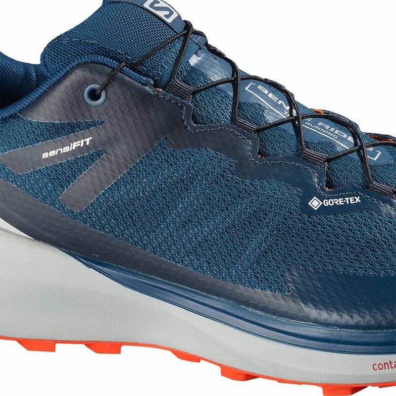 Chaussure Trail Running Salomon SENSE RIDE 3 GTX INVIS. FIT Homme Bleu Marine | QMDGU-8701