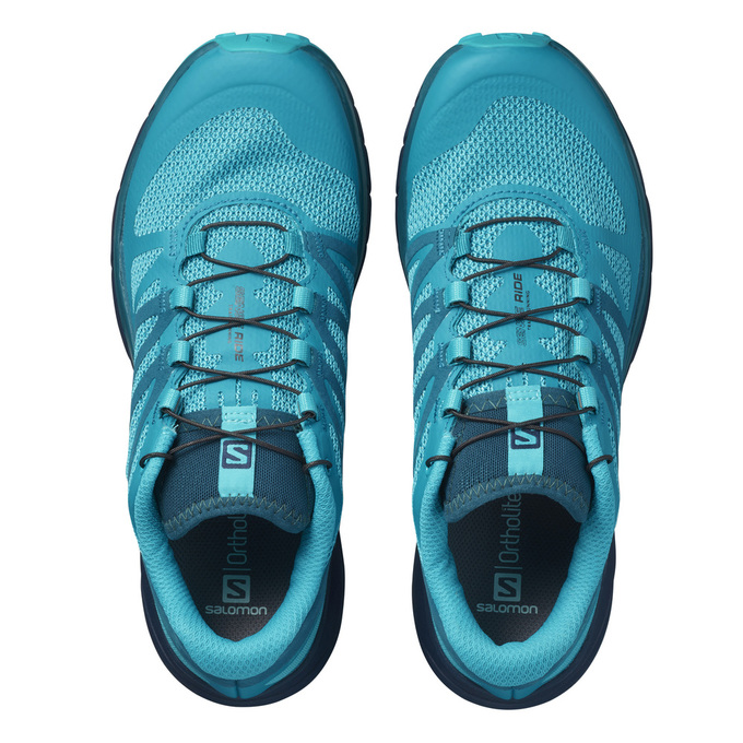 Chaussure Trail Running Salomon SENSE RIDE W Femme Bleu | YJGOC-8019