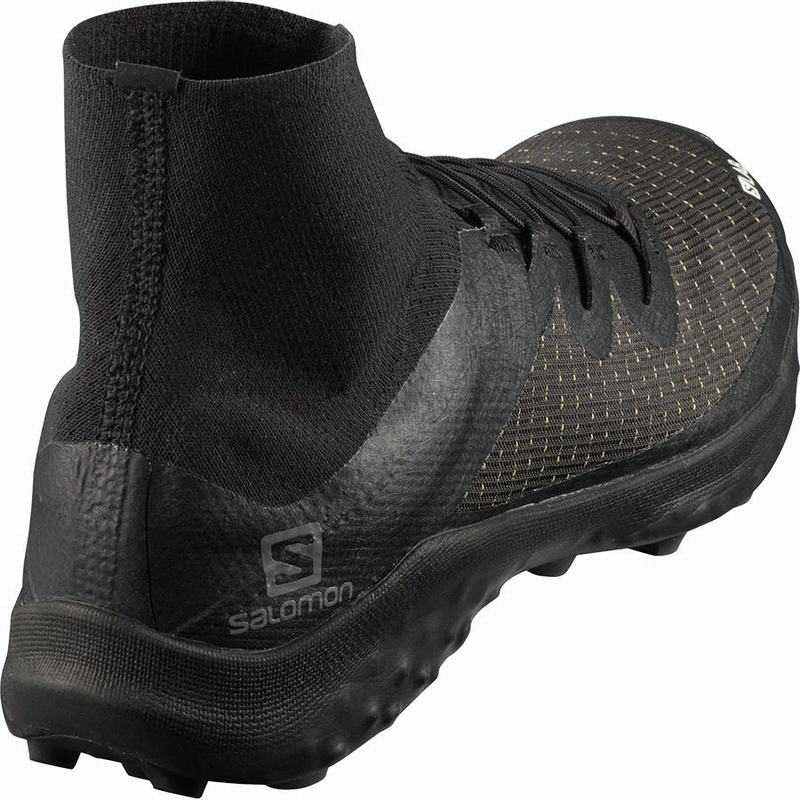 Chaussure Trail Running Salomon S/LAB CROSS Homme Noir Blanche | QEGMB-7064