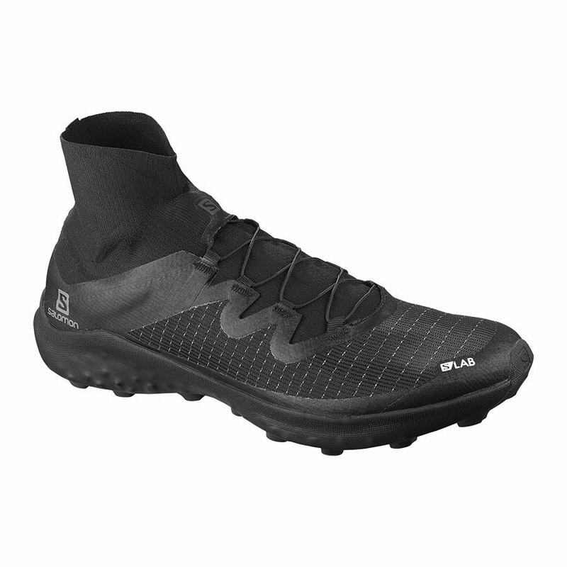 Chaussure Trail Running Salomon S/LAB CROSS Homme Noir Blanche | QEGMB-7064