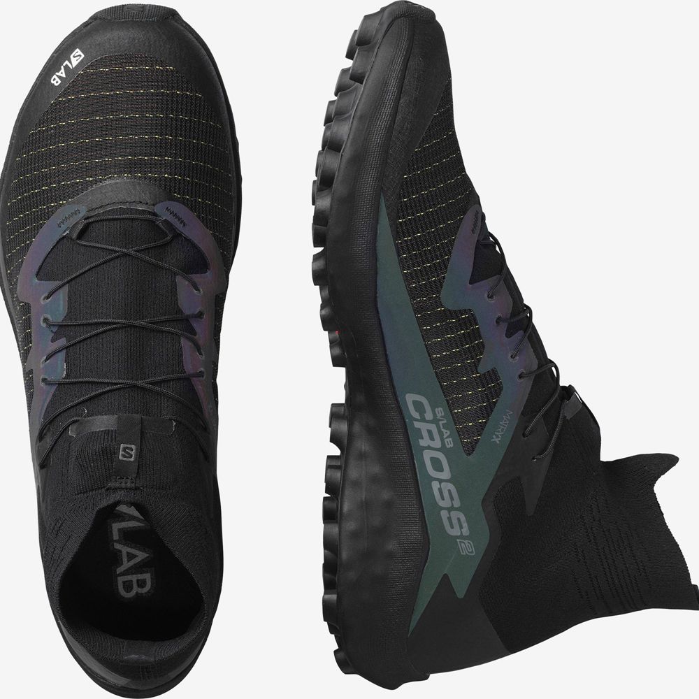 Chaussure Trail Running Salomon S/LAB CROSS 2 Homme Noir | VSMIL-9180