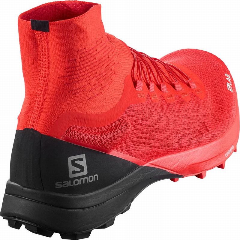 Chaussure Trail Running Salomon S/LAB SENSE 8 SOFTGROUND Homme Rouge Noir | NPGAV-8560