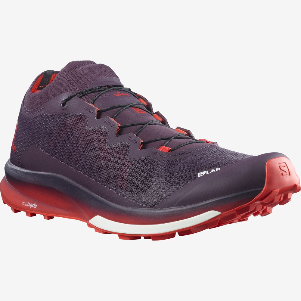 Chaussure Trail Running Salomon S/LAB ULTRA 3 Homme Bordeaux | LXKSE-7234