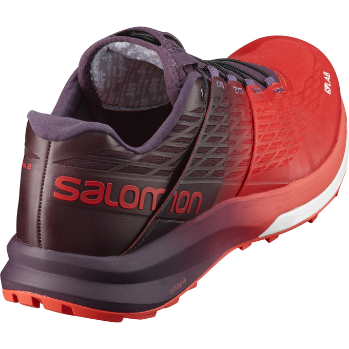 Chaussure Trail Running Salomon S/LAB ULTRA Femme Rouge Violette | LRCOH-6073