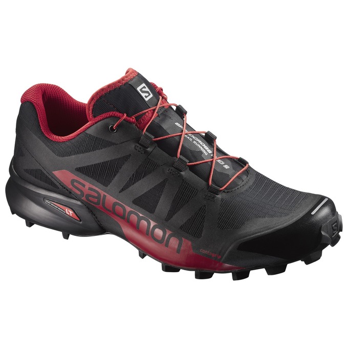 Chaussure Trail Running Salomon SPEEDCROSS PRO 2 Homme Noir Bordeaux | KMTEA-7415