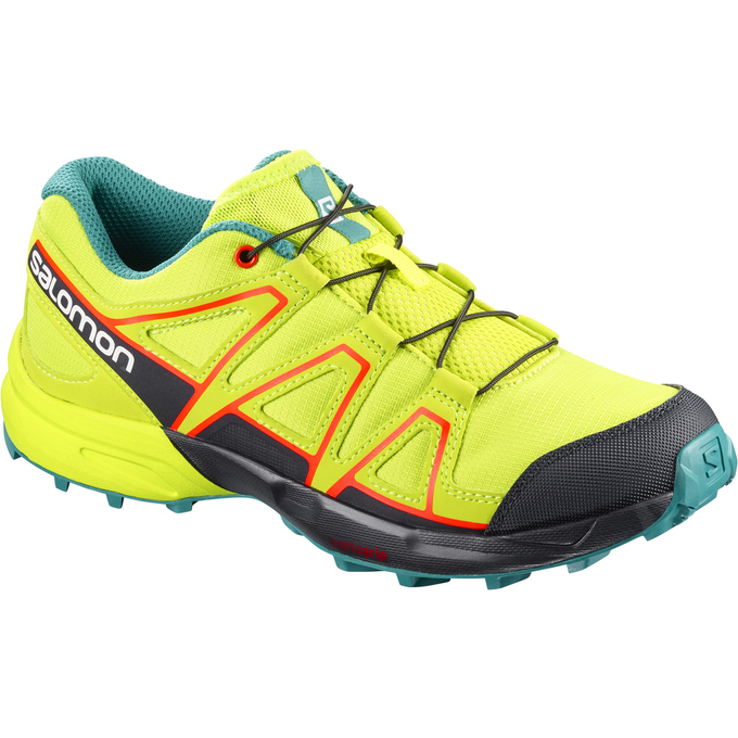 Chaussure Trail Running Salomon SPEEDCROSS J Enfant Jaune Noir | WJDPU-4327