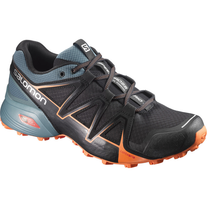 Chaussure Trail Running Salomon SPEEDCROSS VARIO 2 Homme Noir Orange | XTNPC-5681