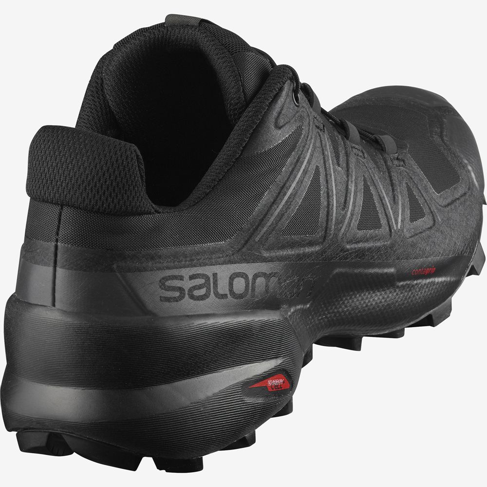 Chaussure Trail Running Salomon SPEEDCROSS 5 WIDE Homme Noir | FIDBA-6704