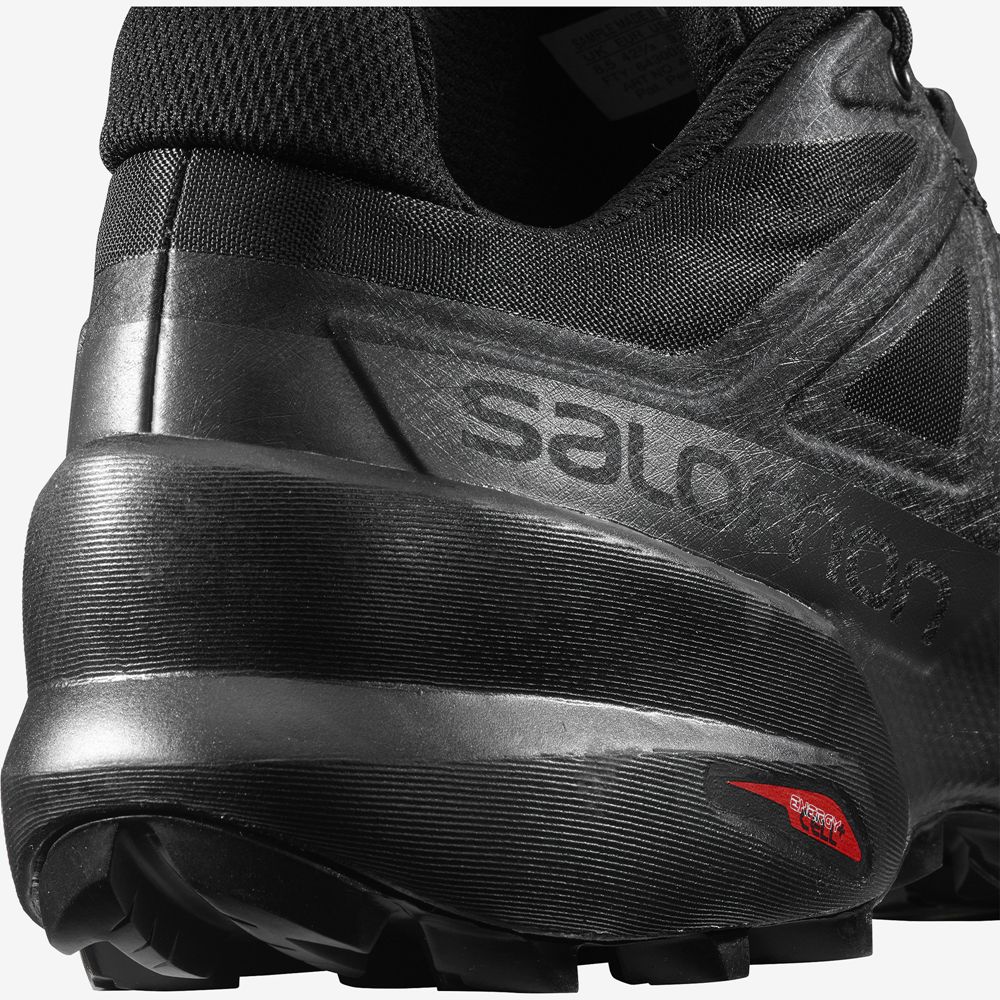 Chaussure Trail Running Salomon SPEEDCROSS 5 WIDE Homme Noir | FIDBA-6704