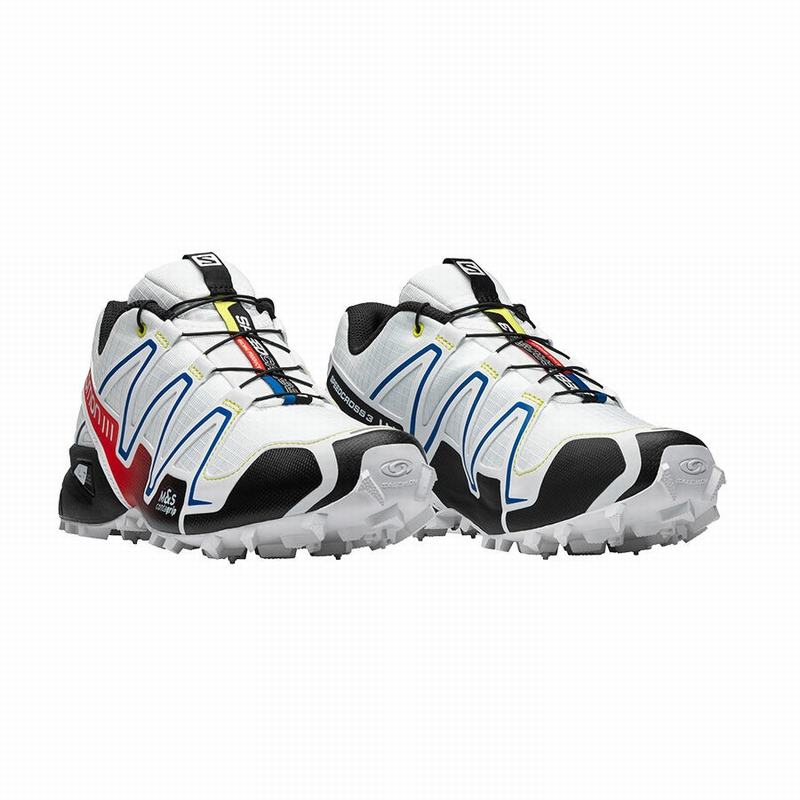 Chaussure Trail Running Salomon SPEEDCROSS 3 RACING Homme Blanche Noir | JSOCX-5891