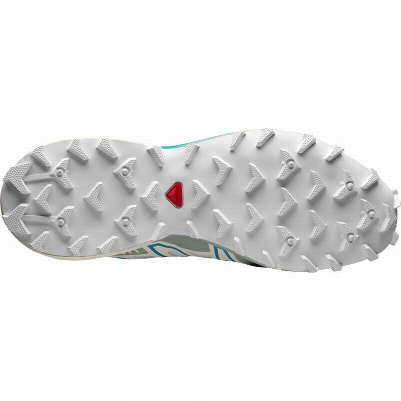 Chaussure Trail Running Salomon SPEEDCROSS 3 Homme Blanche Turquoise Clair | WNRQY-9526