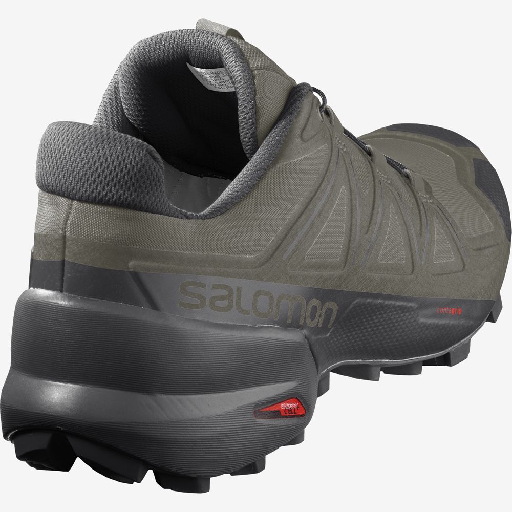 Chaussure Trail Running Salomon SPEEDCROSS 5 Homme Armygreen | QWHGC-2958