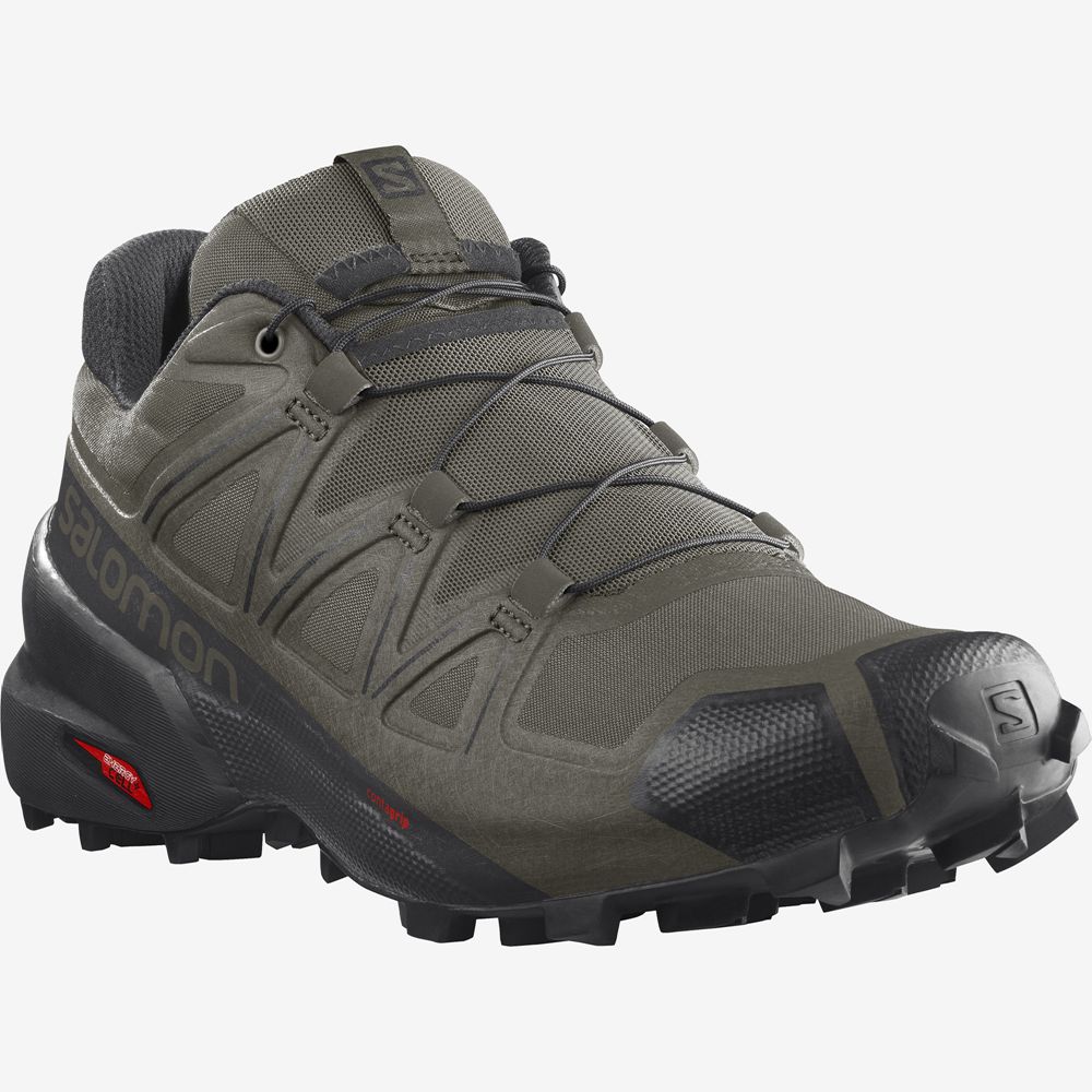 Chaussure Trail Running Salomon SPEEDCROSS 5 Homme Armygreen | QWHGC-2958