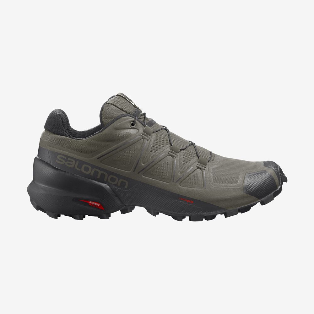 Chaussure Trail Running Salomon SPEEDCROSS 5 Homme Armygreen | QWHGC-2958