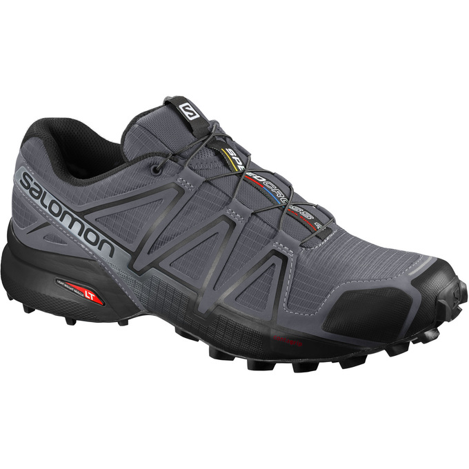 Chaussure Trail Running Salomon SPEEDCROSS 4 WIDE Homme Grise Noir | IETGY-6923