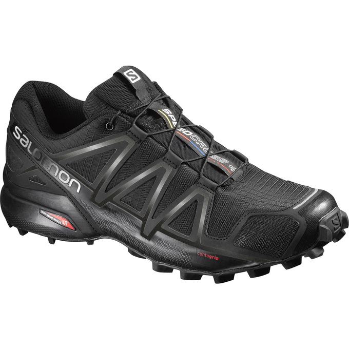 Chaussure Trail Running Salomon SPEEDCROSS 4 WIDE Homme Noir | EVLNG-4973