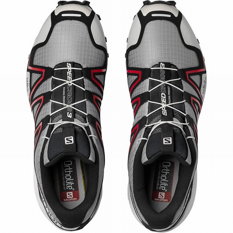 Chaussure Trail Running Salomon SPEEDCROSS 3 Homme Grise Noir | LXYJW-8142