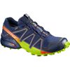 Chaussure Trail Running Salomon SPEEDCROSS 4 GTX Homme Bleu Orange Noir | ZEWNV-0154