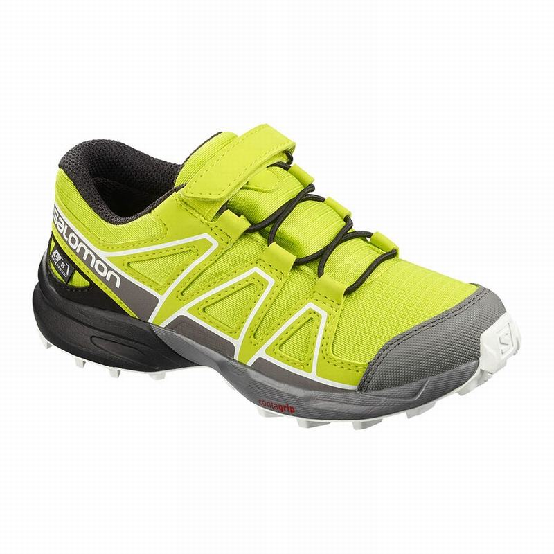 Chaussure Trail Running Salomon SPEEDCROSS CLIMASALOMON WATERPROOF Enfant Rose Noir | FGEZP-0654