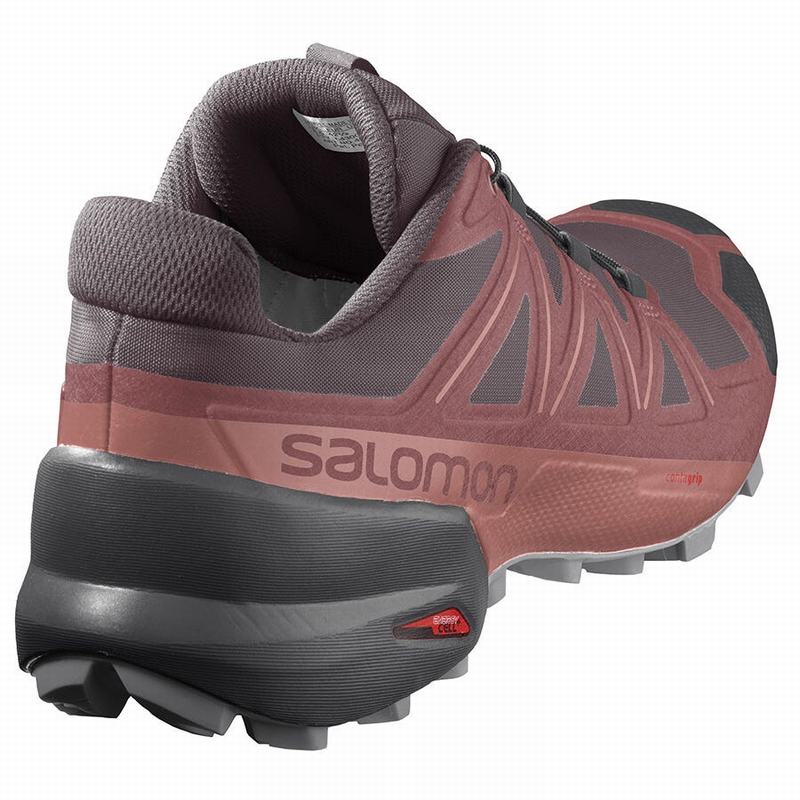 Chaussure Trail Running Salomon SPEEDCROSS 5 Femme Rouge | AUIOC-6351