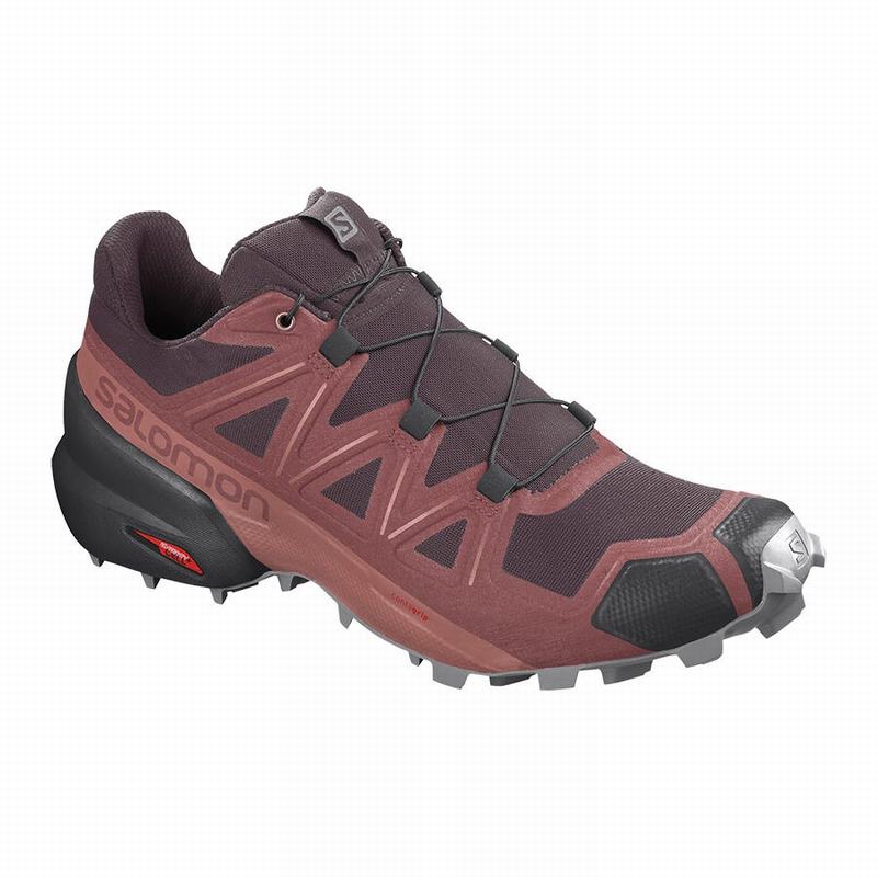 Chaussure Trail Running Salomon SPEEDCROSS 5 Femme Rouge | AUIOC-6351