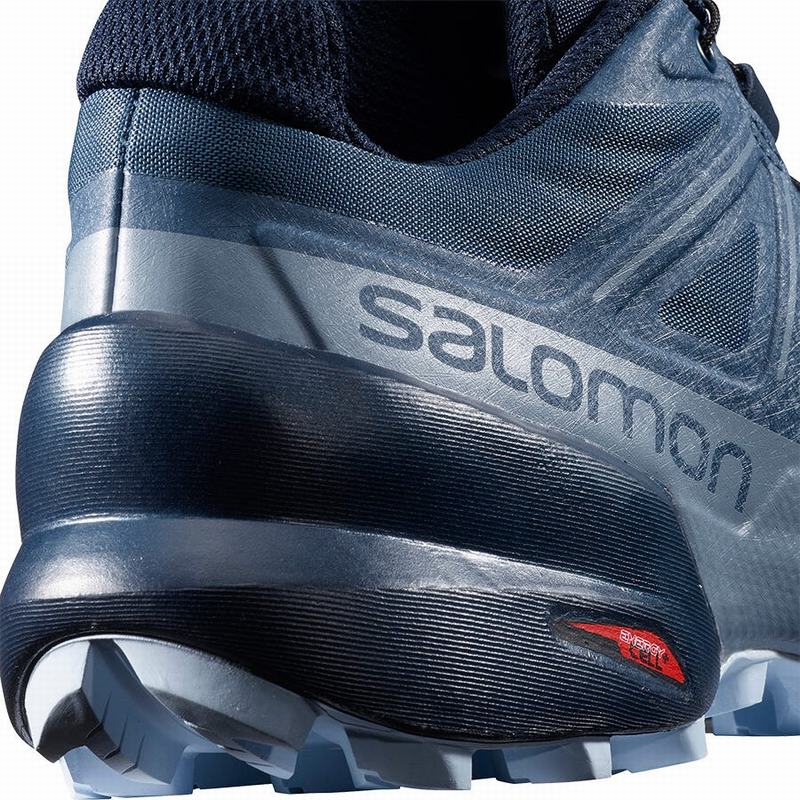 Chaussure Trail Running Salomon SPEEDCROSS 5 WIDE W Femme Bleu Marine | TOEHR-3576